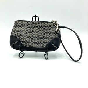 Coach Black and Gray Wristlet